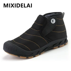 Nuovi stivaletti da uomo casual di alta qualità mantengono caldi stivali da neve da uomo coppia comode scarpe invernali impermeabili sneakers da uomo all'aperto 1