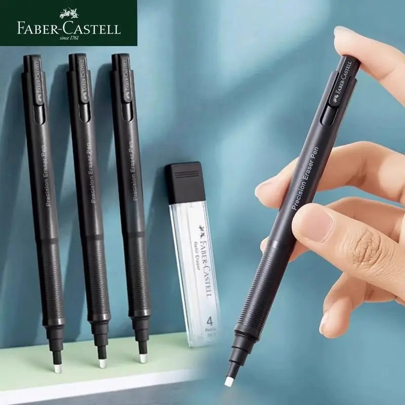 Faber-Castell Gomma per matita automatica retrattile Gomma per matita ad alta precisione Strumenti per la correzione della gomma per matita Cancelleria per ufficio scolastico 1