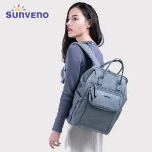 Sunveno New pannolino Bag zaino grande capacità impermeabile borsa per pannolini kit mummia maternità zaino da viaggio borsa da allattamento 1