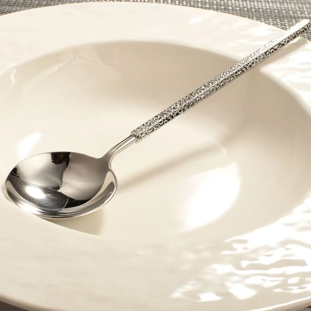 304 specchio in acciaio inox cena coltello forchetta cucchiaio stoviglie Set posate di lusso posate bistecca caffè Dessert frutta stoviglie 3