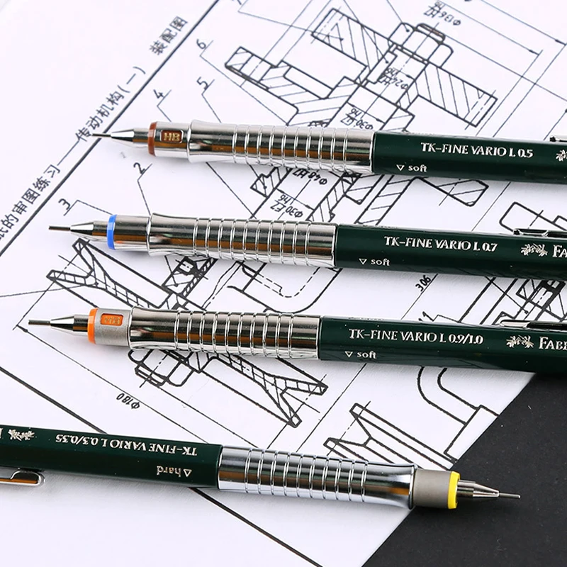1 pz Faber-Castell Tk-matita meccanica Fine 0.35/ 0.5/0.7 /1.0mm basso centro di gravità attività di disegno di Design professionale 6
