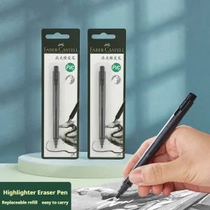 Faber-Castell Gomma Punta di precisione Stile penna Matita meccanica retrattile Penna riutilizzabile in gomma Strumenti di correzione Rifornimenti d'arte 1