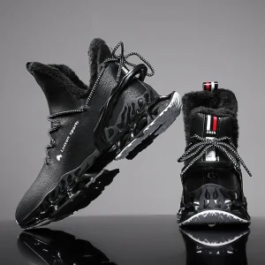 stivali da uomo 2024 Nuove pantofole invernali Scarpe da uomo calde Scarpe da ginnastica in peluche antiscivolo impermeabili Scarpe da tennis maschili Stivali Scarpe da ginnastica da uomo invernali 1