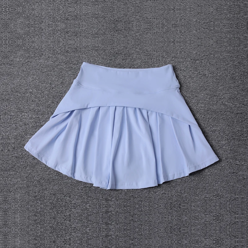 2024 Estate Nuovo Antiriflesso Gonna A Pieghe delle Donne di Sport Sul Ghiaccio Gonna Corta A Vita Alta Elastico Grande A-line Mezza gonna 4
