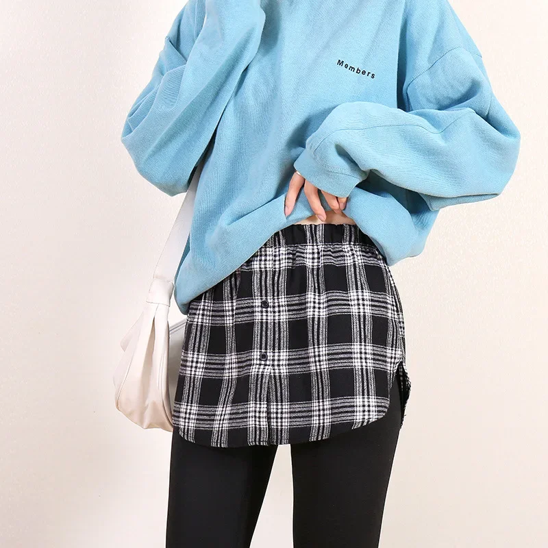 Felpa da donna stagione primaverile Mini abito inferiore Versatile abbigliamento interno Minigonna Stile centrotavola alla moda per donna 3