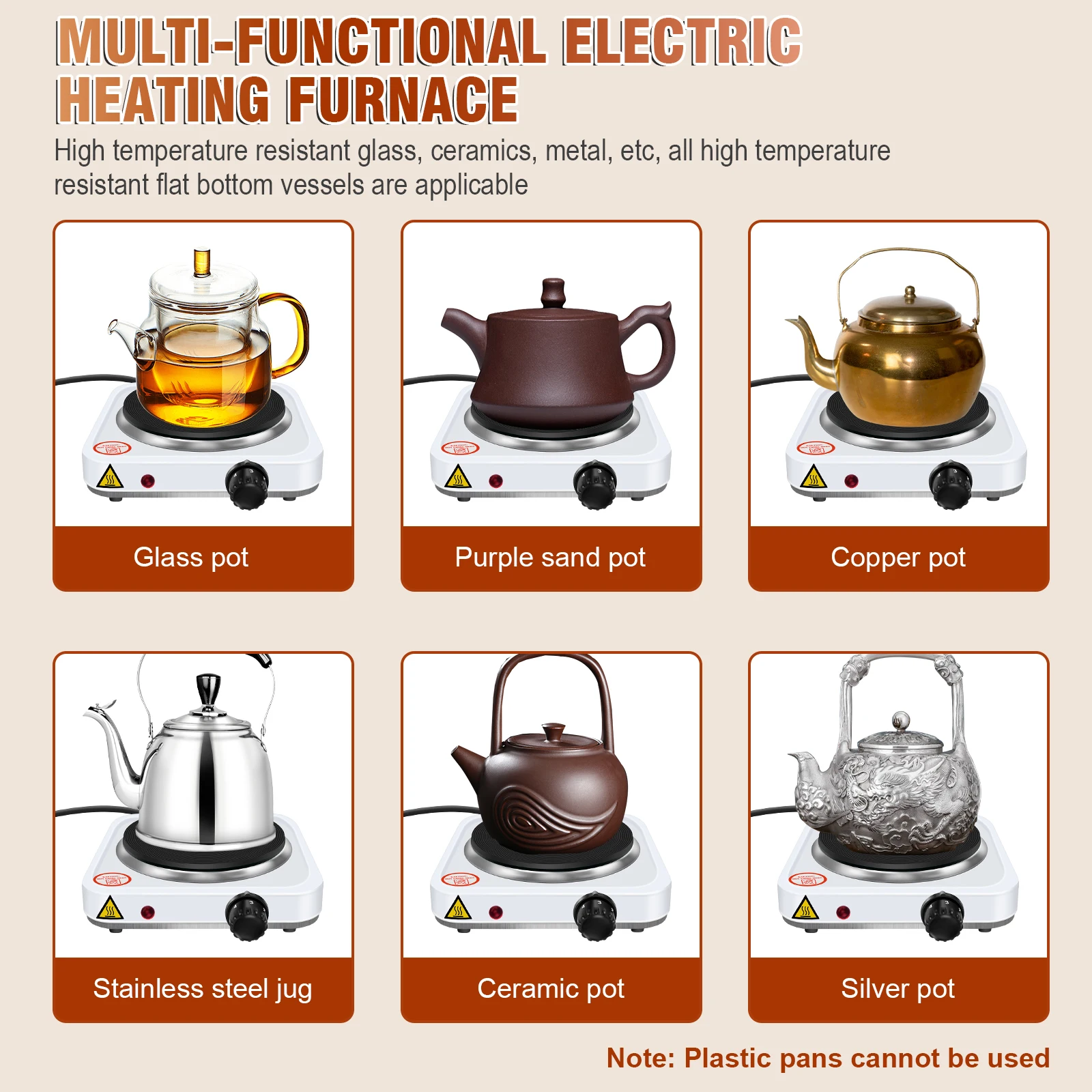 Stufa elettrica a 5 velocità 1000W Piastra riscaldante Bruciatore di ferro Fornello da cucina domestico Riscaldatore per caffè Elettrodomestici da cucina 3