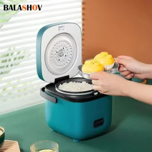 Mini fornello di riso Cucina domestica automatica Macchina da cucina elettrica 1-2 persone Scaldavivande Piroscafo 1.2L Piccolo fornello di riso 1