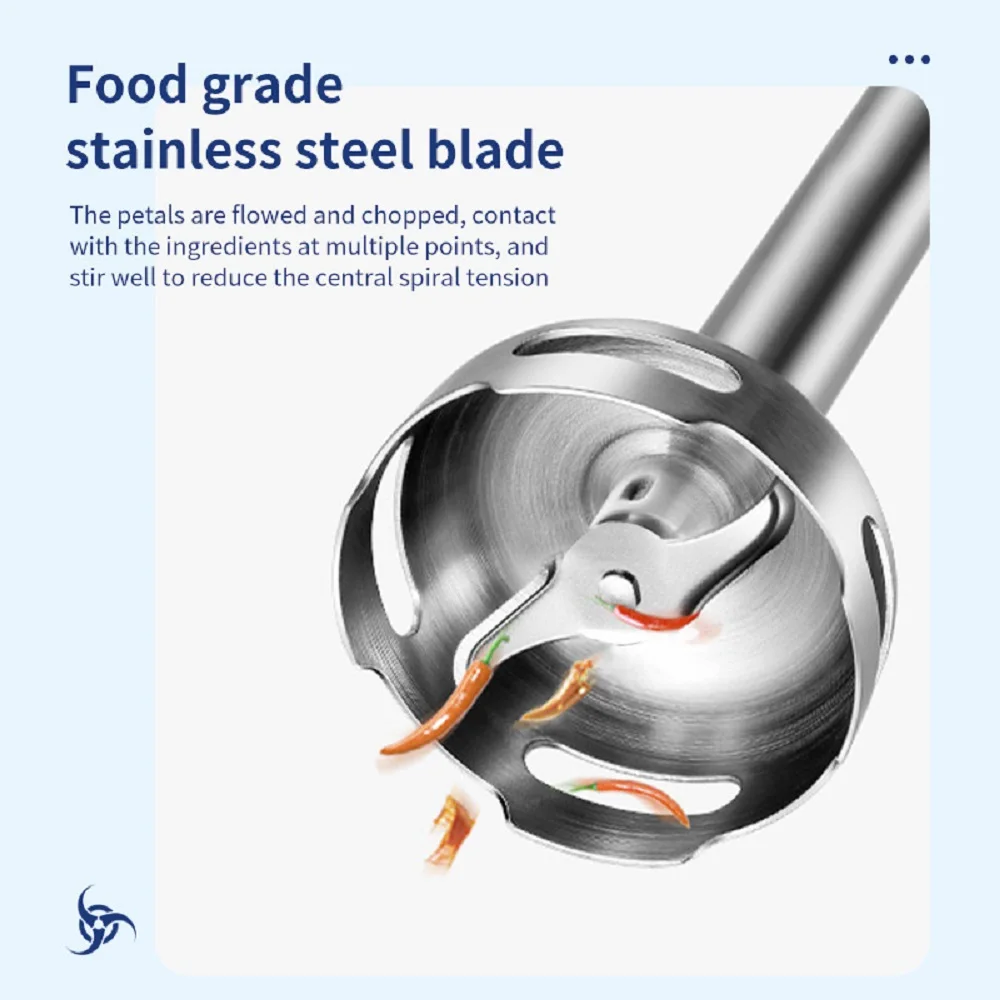 Frullatore elettrico portatile da 400 W Frullatore per frutta e verdura a 2 velocità Frullino per le uova Smerigliatrice in acciaio inossidabile Elettrodomestici EU 5