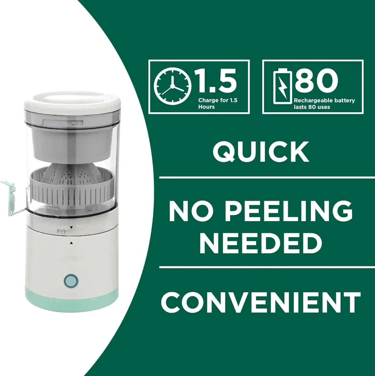 Spremiagrumi elettrico portatile Spremiagrumi arancione wireless Spremiagrumi ricaricabile USB Spremiagrumi elettrici lenti Utensili da cucina domestici 6