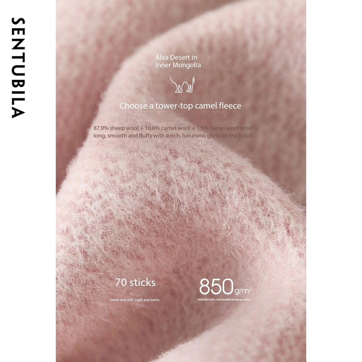 SENTUBILA Cappotto di Lana Invernale Delle Donne 2025 di Nuovo Modo di Stile Coreano Doppio Petto Tasche di Lana Giubbotti Tuta Sportiva Femminile W44O56003 5