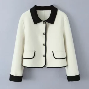 Cappotto di temperamento scozzese di lana lavorato a maglia di grandi dimensioni Cappotto di lana da ragazza grassa taglie forti da donna Abbigliamento esterno 1