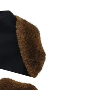 HH Moda Donna Pelliccia sintetica Risvolto Maniche lunghe Tasche Cintura Decorazione Giacca Donna Elegante Cappotti casual Cappotto corto solido sottile 1