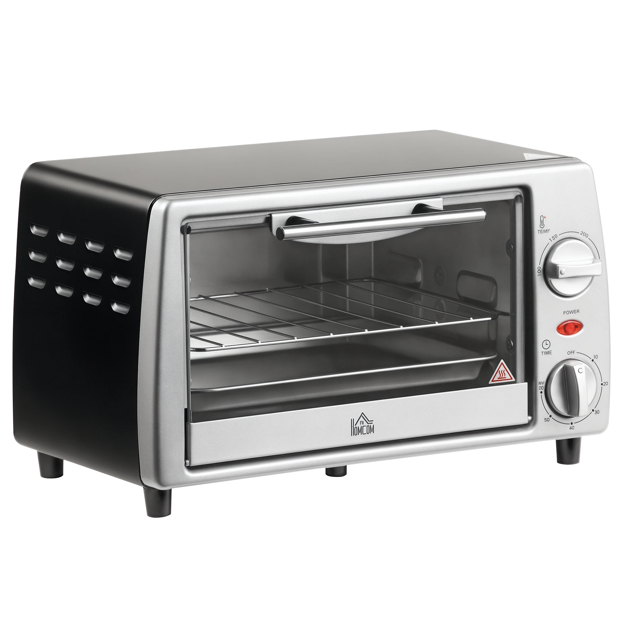 Forno Elettrico Da Tavolo Homcom 10 L 750W Temperatura 230 ℃ 36,5X26X22 cm Argento 1