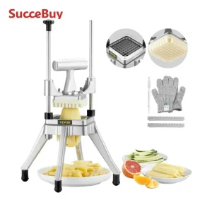 SucceBuy 3/8,1/4 pollici manuale frutta verdura taglierina taglierina per alimenti commerciale affettatrice in acciaio inossidabile casa ristorante cucina 1