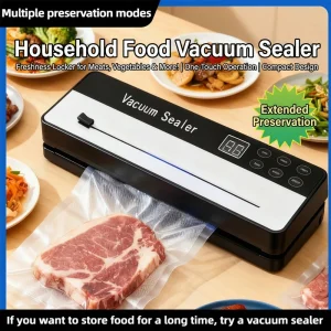 Il sigillatore sottovuoto per alimenti è un apparecchio da cucina che può essere utilizzato per sigillare e conservare gli alimenti per una freschezza duratura e la prevenzione delle muffe 1