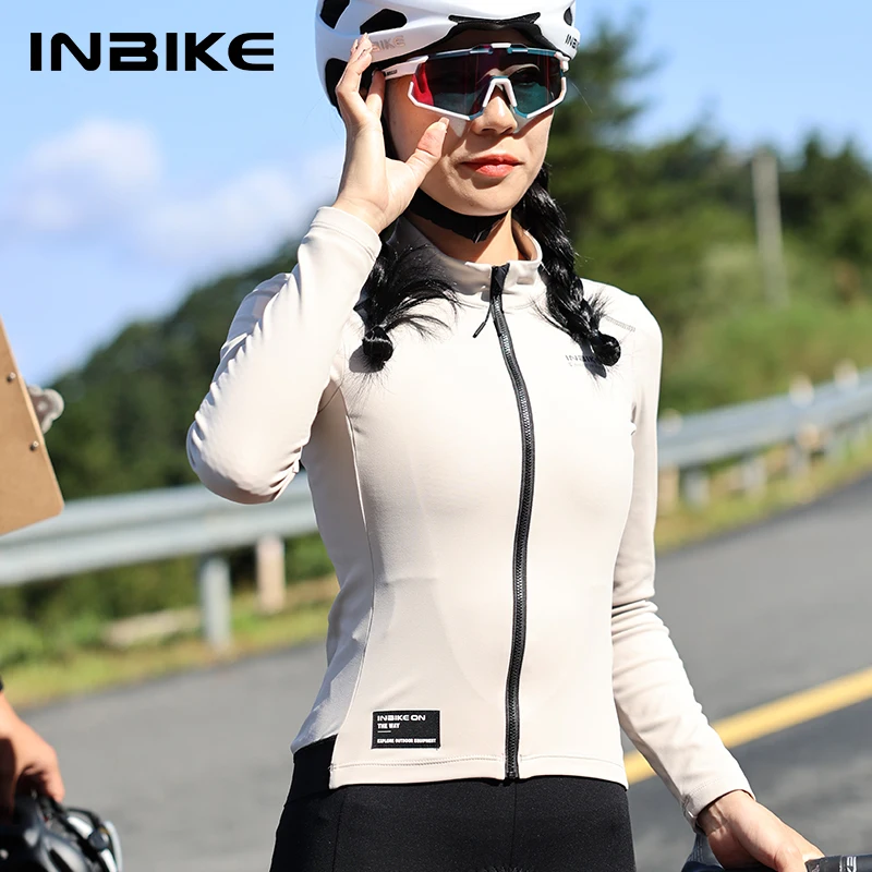 INBIKE Giacca da ciclismo termica da donna invernale in caldo pile da bicicletta abbigliamento sportivo antivento manica lunga riflettente abbigliamento da esterno 1