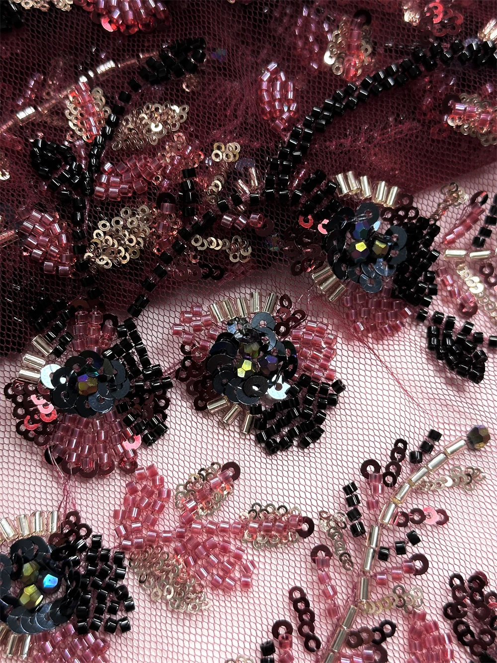 Elegante tessuto di pizzo a rete con paillettes francesi 2025 Maglia africana nigeriana di alta qualità Abito da cerimonia nuziale scintillante Tessuto da donna 4