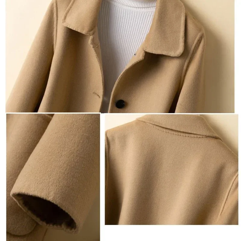 2024 nuove donne di inverno moda comodo cappotto di lana Lady Chic versatile tinta unita esterno quotidiano cappotto in pile termico giacche 6