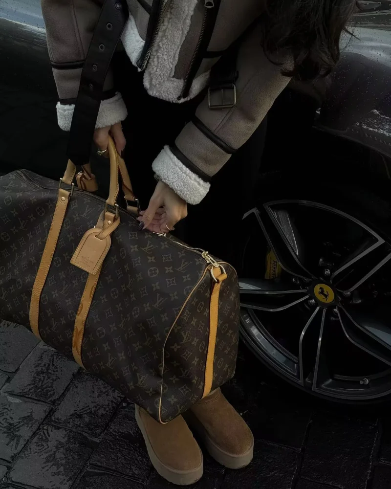 ETJ 2025 Nuovo cappotto da donna in pelle di pecora sintetica Bomber termico ispessito Y2K risvolto moda invernale vintage 2