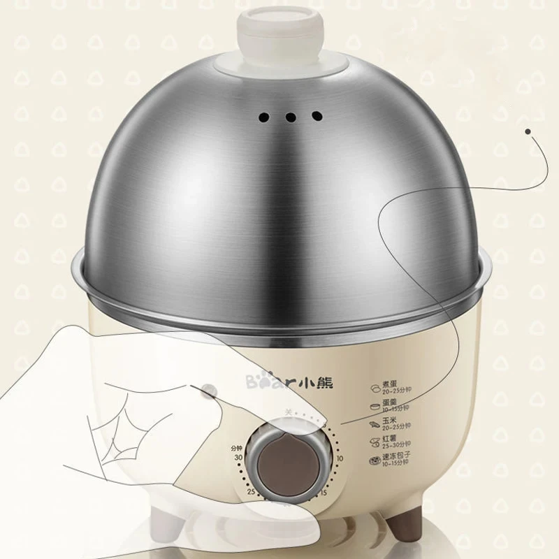 360W Elettrico Cuociuova Macchina per la Colazione Multicooker Piroscafo Automatico Cuociuova Casa Cuociuova Crema Fornello a Vapore con Timer 5