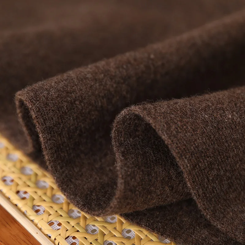 Gonna di lana da donna Autunno Inverno Elastico in vita Mini Gonna a trapezio in cashmere 100% lana merino lavorata a maglia sopra il ginocchio Abito stile preppy 6