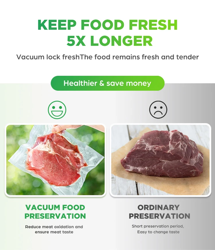 Macchina per sigillare sottovuoto per alimenti professionale per la casa elettrica Sigillatura termica a doppia pompa allargata per la conservazione degli alimenti con sacchetti di stoccaggio 3