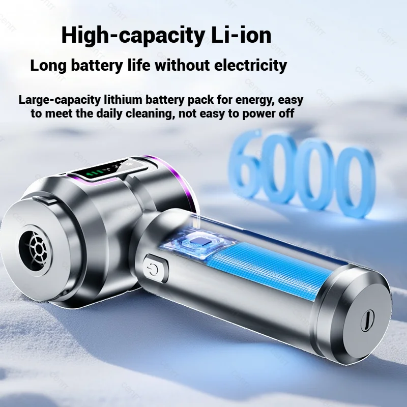 Aspirapolvere per auto 998000PA Cordless Potente mini aspirapolvere portatile per auto per la casa Soffiatore portatile Pulitore per auto 5