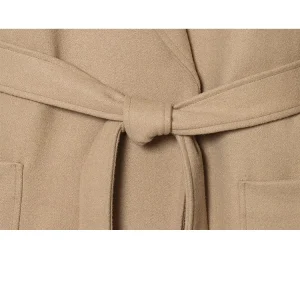 HH Donna Moda invernale Maniche lunghe Cintura con risvolto Decorazione tascabile Cappotto lungo con fibbia nascosta Cappotto casual slim fit da donna 1