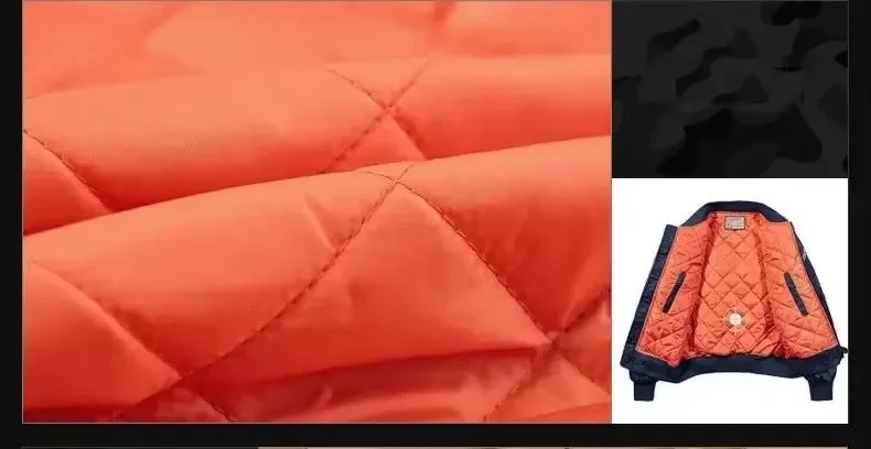 Nuovi uomini invernali addensano giacche da volo calde Air Force Aggiungi cotone ricamo Parka cappotto bomber casual capispalla maschile 6