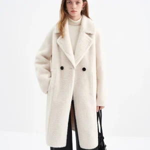 FSLE Cappotto in lana di agnello in pelliccia sintetica scamosciata da donna Colletto rovesciato 2025 Cappotto invernale nuovo stile Cappotto peloso Semplice pendolarismo solido 1