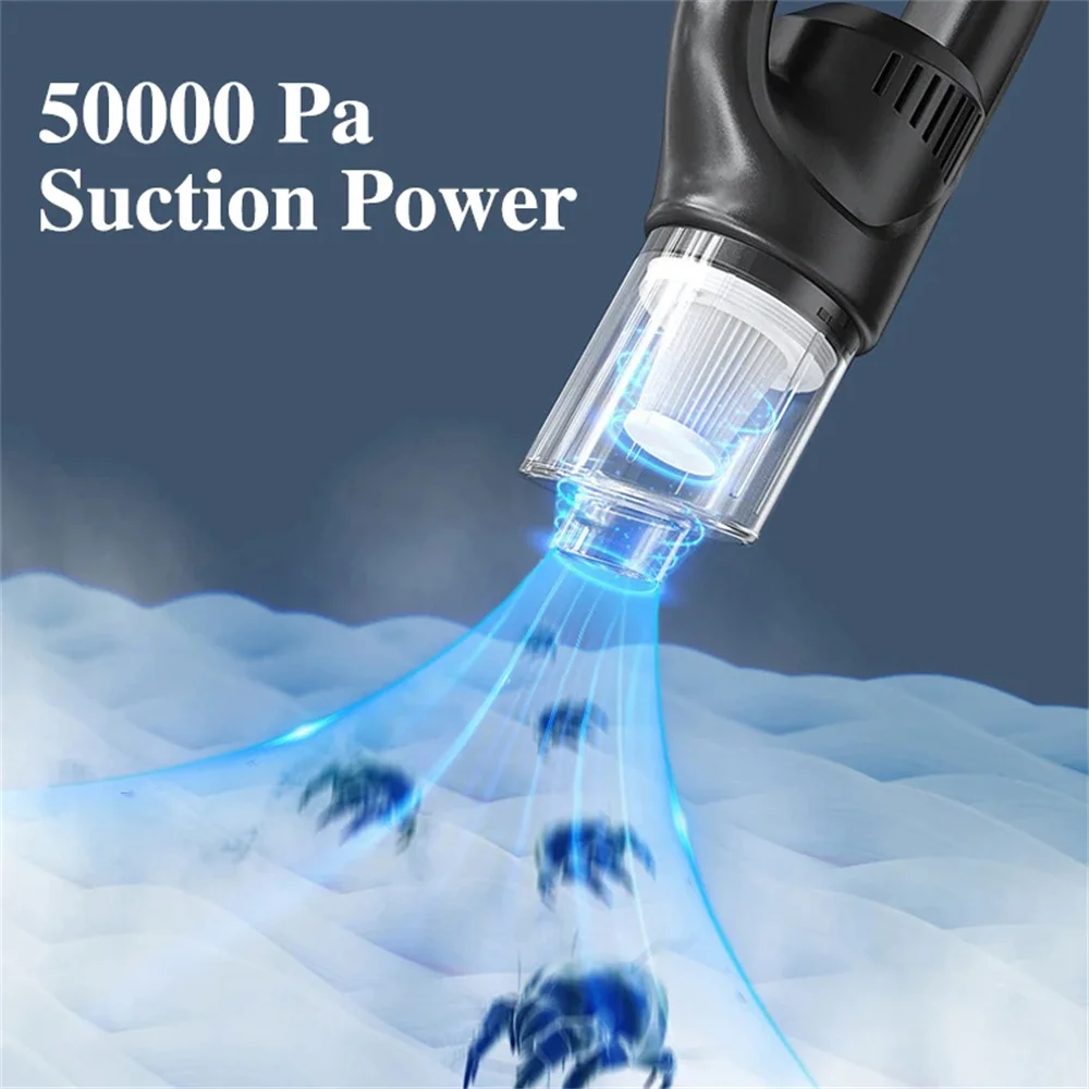 Aspirapolvere portatile senza fili aspirapolvere automatico a pagamento portatile senza fili per casa, Auto e animali domestici Mini aspirapolvere 50000Pa 3