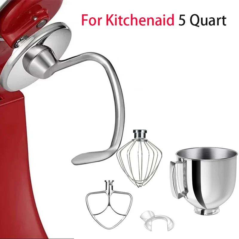 Per Kitchenaid5 6 7 Quart Mixer Aiuto Parti di fissaggio AccessoriStand Mixer Filo Frusta e Gancio per impastare e Mixer Aiuto Paddle 2