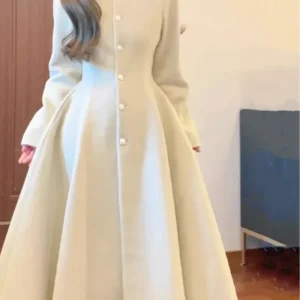 MiiiiiiX Francese Retro Elegante Cappotto di Lana Principessa Sottile A-line Gonna Giacca Monopetto Trench 2024 Nuovo Autunno Vestiti delle Donne 1