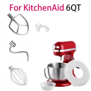 Per Kitchenaid 6 Quart Mixer Aid Attachment Parts accessoristand Mixer Wire Whip & Dough Hook & Mixer Aid Paddle 1