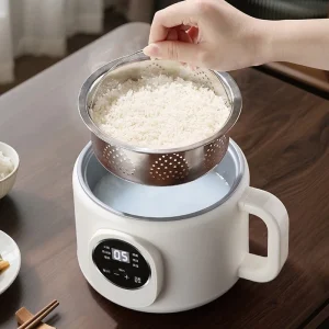 220V Multi-funzione Pentola Elettrica 2L Prenotazione Scarico Zucchero Fornello di Riso Padella Antiaderente Dormitorio Noodle Pentola Calda 1