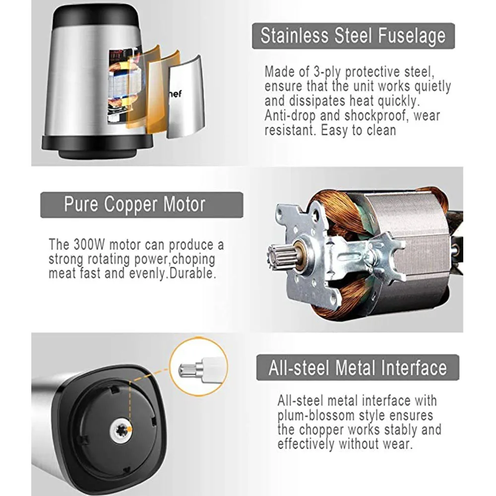 2 velocità 304 in acciaio inox tritacarne elettrico tritacarne robot da cucina affettatrice verdura cibo tritatutto affettatrice macchina 4