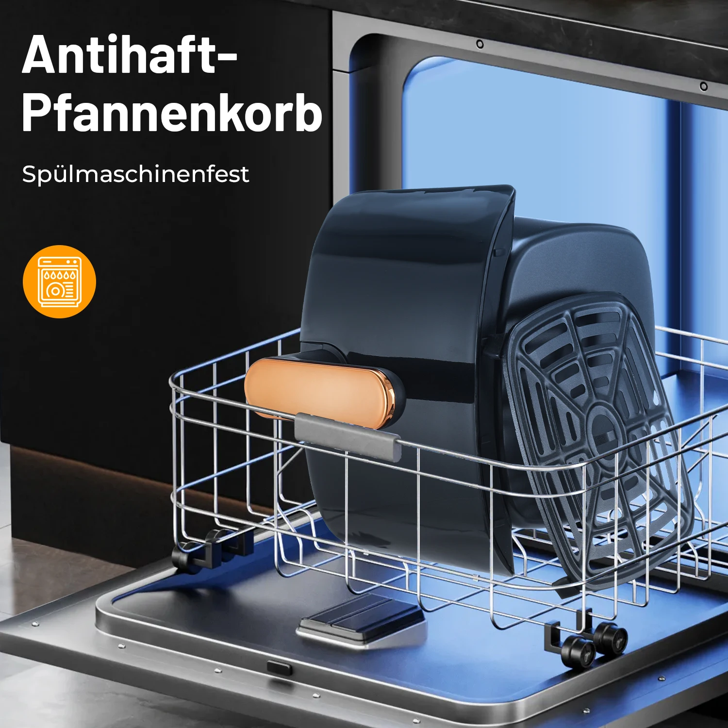 Friggitrice ad aria Friggitrice elettrica multifunzionale intelligente di grande capacità per uso domestico Macchina per patatine fritte Forno elettrico completamente automatico 6