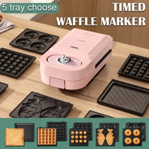 Macchina per la colazione elettrica per panini Macchina per la colazione Cibo leggero per uso domestico Macchina per waffle multifunzione Takoyaki Toast Ciambella Tostapane a pressione 1