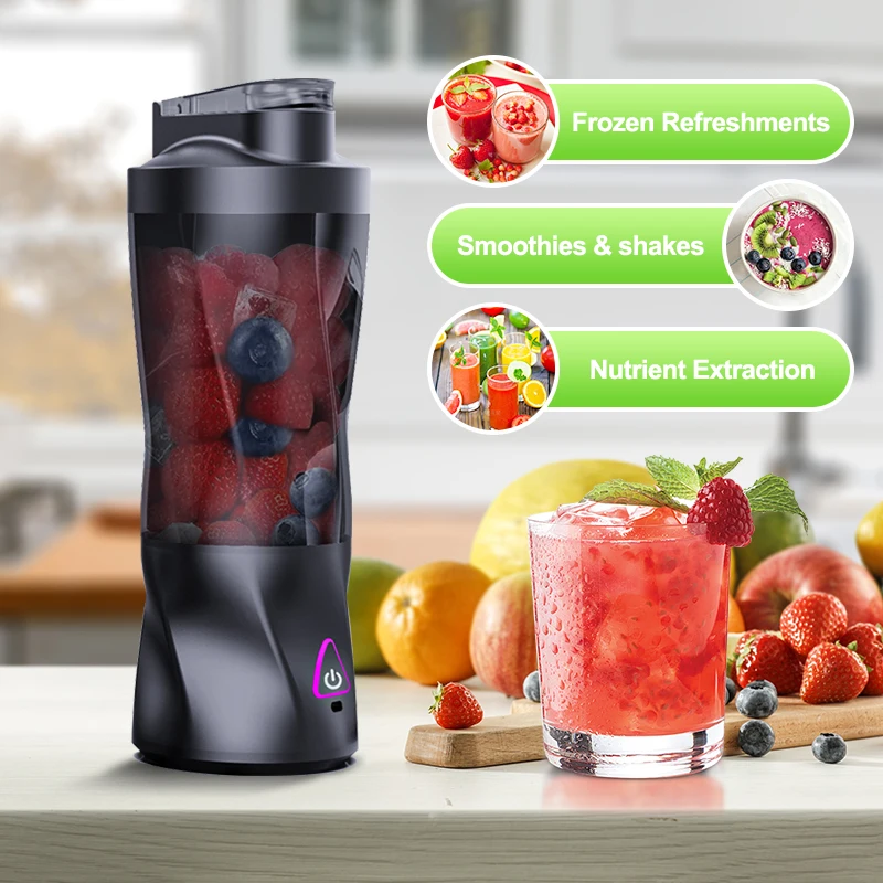 Spremiagrumi elettrico portatile Frullatore per frutta fresca 700ML Multifunzionale USB ricaricabile Shakes Frullatore per frullato Tazza di miscelazione per esterni 2