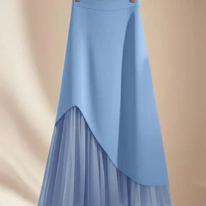 ZANZEA Ufficio Gonne da donna 2025 Elegante gonna da festa a vita alta Elegante maglia patchwork Jupes Moda A-line OL Lavoro Faldas Saia 1