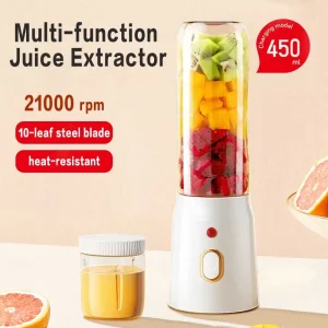 Frullatore portatile senza fili Spremiagrumi elettrico da 450 ml Frullatore per frullato con tazza di succo di limone e arancia ricaricabile tramite USB 1