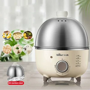 360W Elettrico Cuociuova Macchina per la Colazione Multicooker Piroscafo Automatico Cuociuova Casa Cuociuova Crema Fornello a Vapore con Timer 1