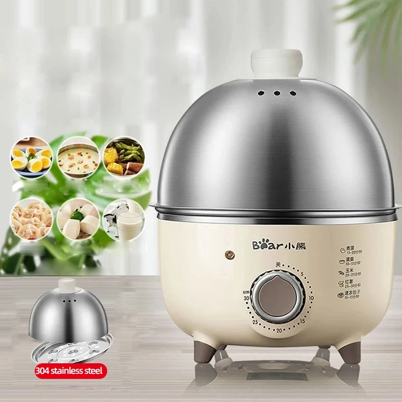 360W Elettrico Cuociuova Macchina per la Colazione Multicooker Piroscafo Automatico Cuociuova Casa Cuociuova Crema Fornello a Vapore con Timer 1