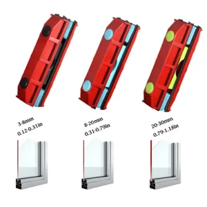 Spazzola per vetro a doppia faccia Salvietta magnetica per vetro Strumento per la pulizia delle finestre in vetro a molti piani per vetro cavo a doppio strato per la casa 1