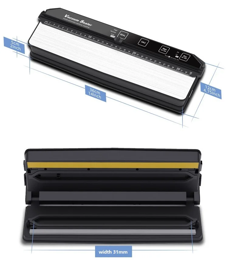 Macchina per sigillare sottovuoto per alimenti professionale per la casa elettrica Sigillatura termica a doppia pompa allargata per la conservazione degli alimenti con sacchetti di stoccaggio 5
