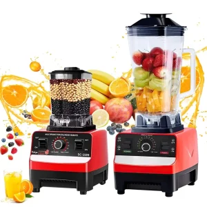 Frullatore elettrico 2 in 1 Frullatore commerciale resistente ad alta potenza da 2000 W Robot da cucina Frullati di ghiaccio Frullatore fisso da cucina 1