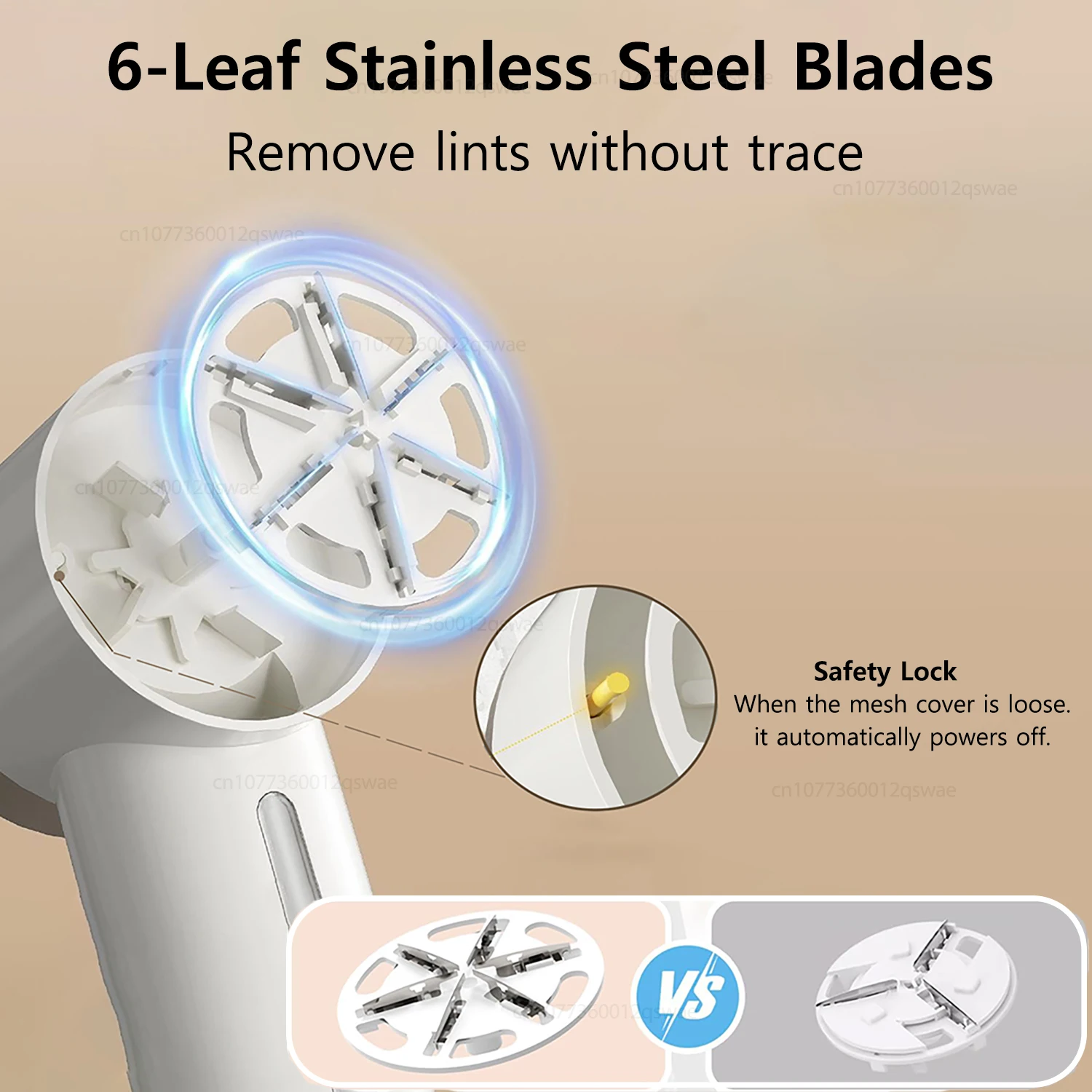 Levapelucchi elettrico Rasoio ricaricabile in tessuto per abbigliamento Dispositivo per rimuovere pelucchi Tagliacapelli elettrico portatile 4