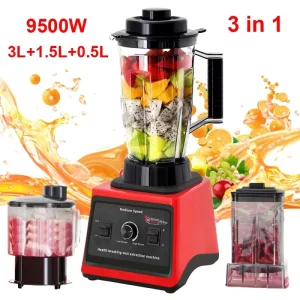 Frullatore elettrico 2 in 1 Frullatore commerciale resistente ad alta potenza da 2000 W Robot da cucina Frullati di ghiaccio Frullatore fisso da cucina 1