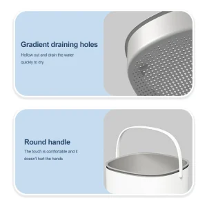 Lavatrice ad ultrasuoni per frutta e verdura Dispositivo per la pulizia della frutta Detergente per verdure Cestino per la pulizia delle verdure Gadget da cucina 1