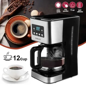 Macchina da caffè con filtro automatico da 950 W 12 tazze Macchina per percolatore da caffè in acciaio inossidabile Macchine per macinare il caffè americano da cucina 1